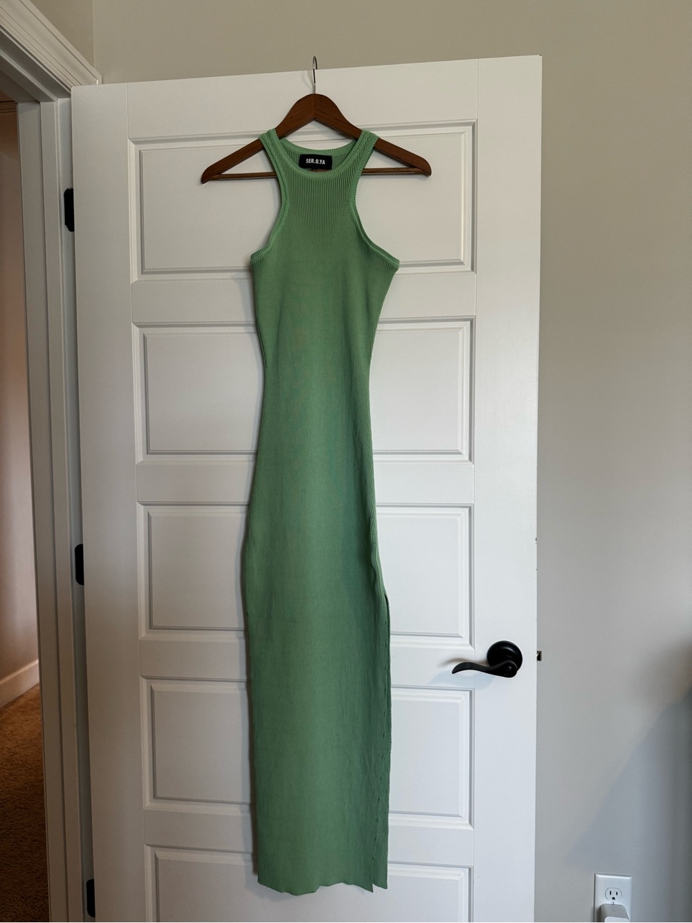 SER.O.YA Mint Green Ribbed Tank Maxi Dress - Picture 4 of 6